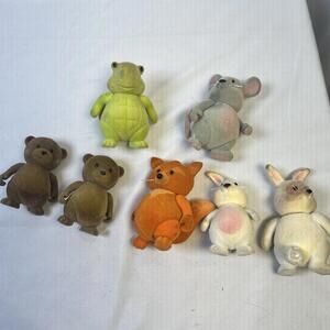 L’il Woodzeez Assorted Characters 7 Turtle Fox Bunny Bear See Pic. Some Wear